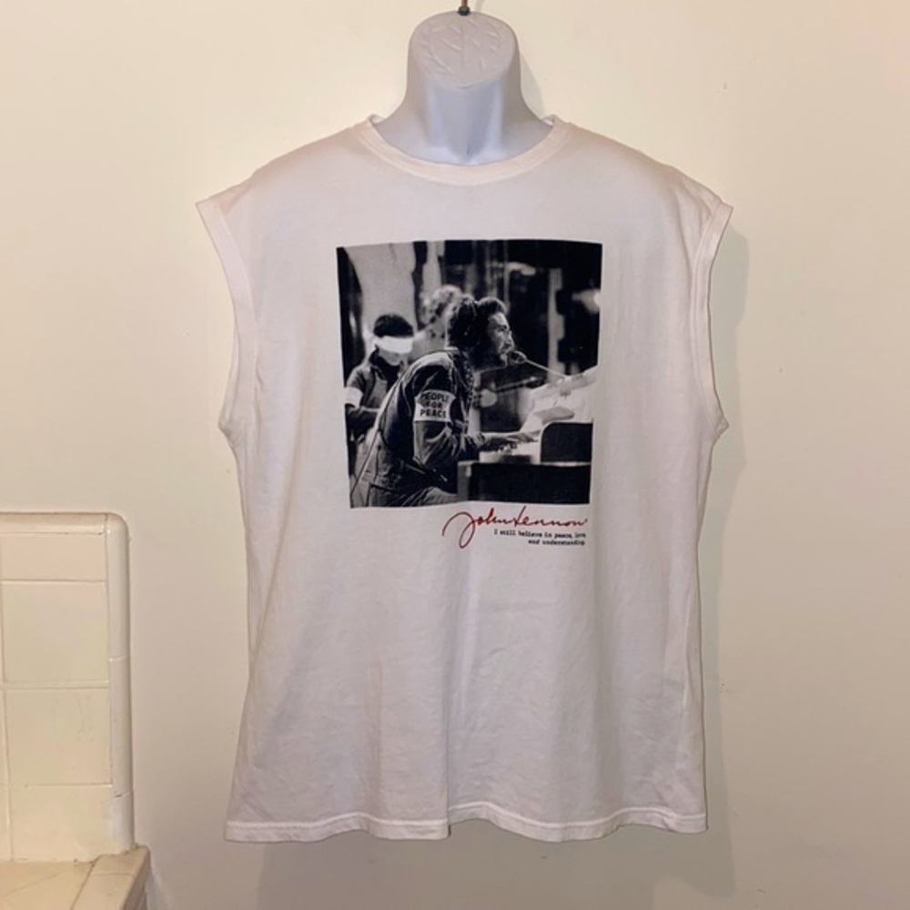 Zara John/Yoko Ono Lennon Collaboration “I’m Stepping Out” Lyrics Tank Top